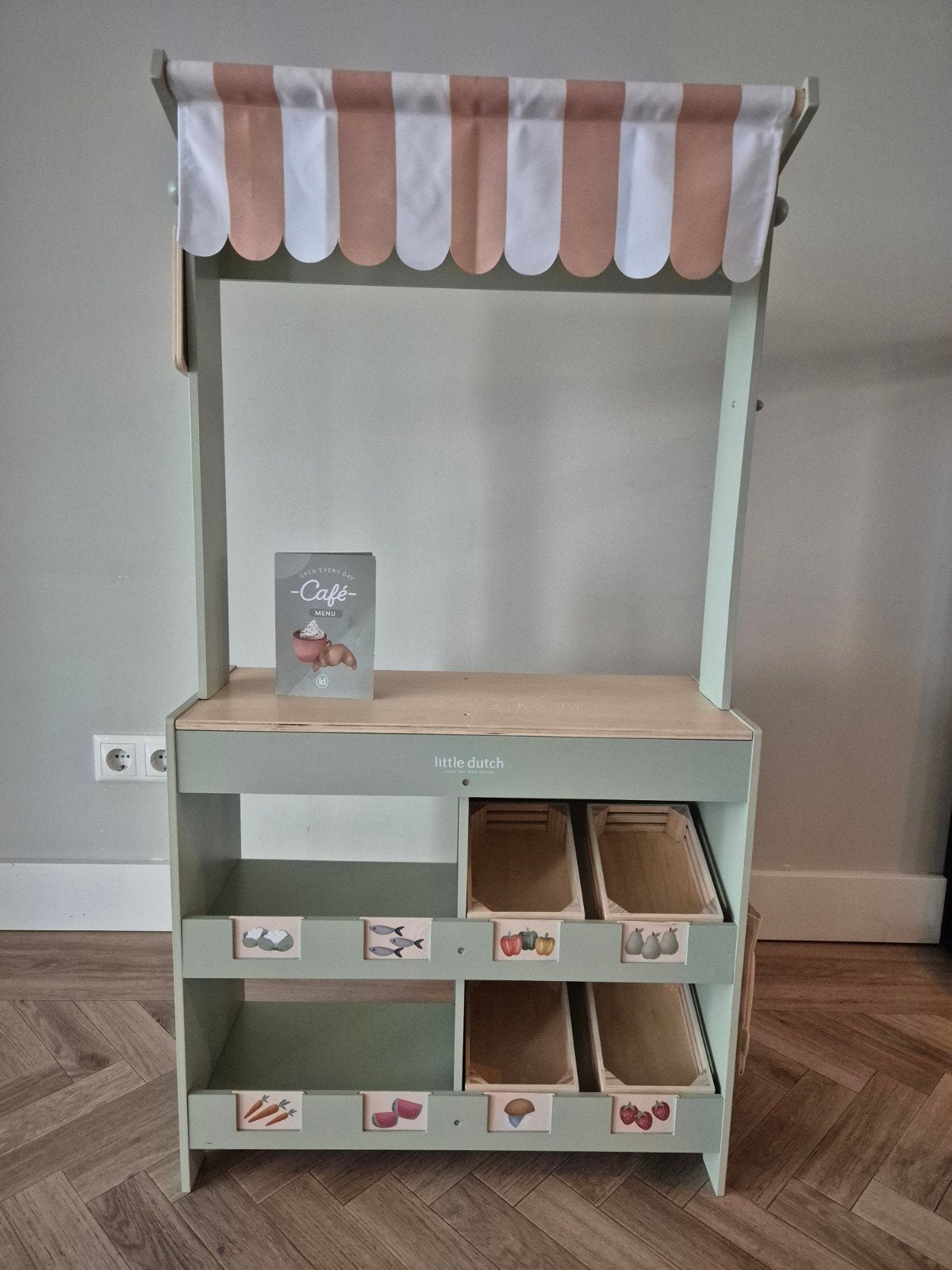 Little Dutch Houten Marktkraam / Speelkeuken, Ophalen, Zo goed als nieuw, Meubelstuk of Keukentje