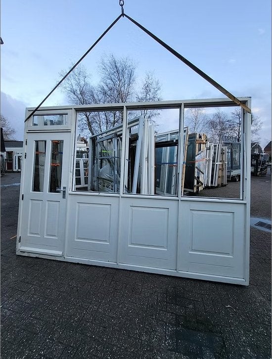 Achterdeur met zijlicht, Doe-het-zelf en Verbouw, Ophalen, Gebruikt, Deurkozijn, 225 cm of meer
