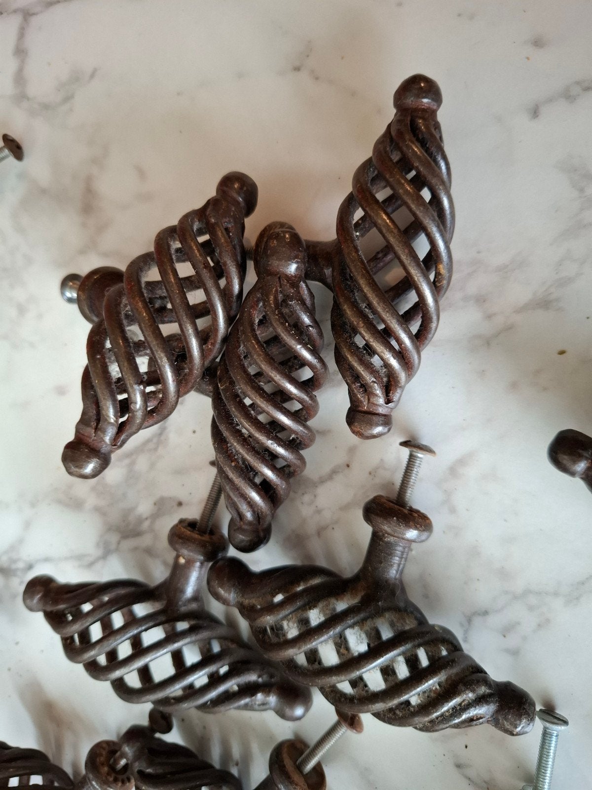 19 Vintage Spiraal Handgrepen voor Keuken/Kasten, Ophalen of Verzenden