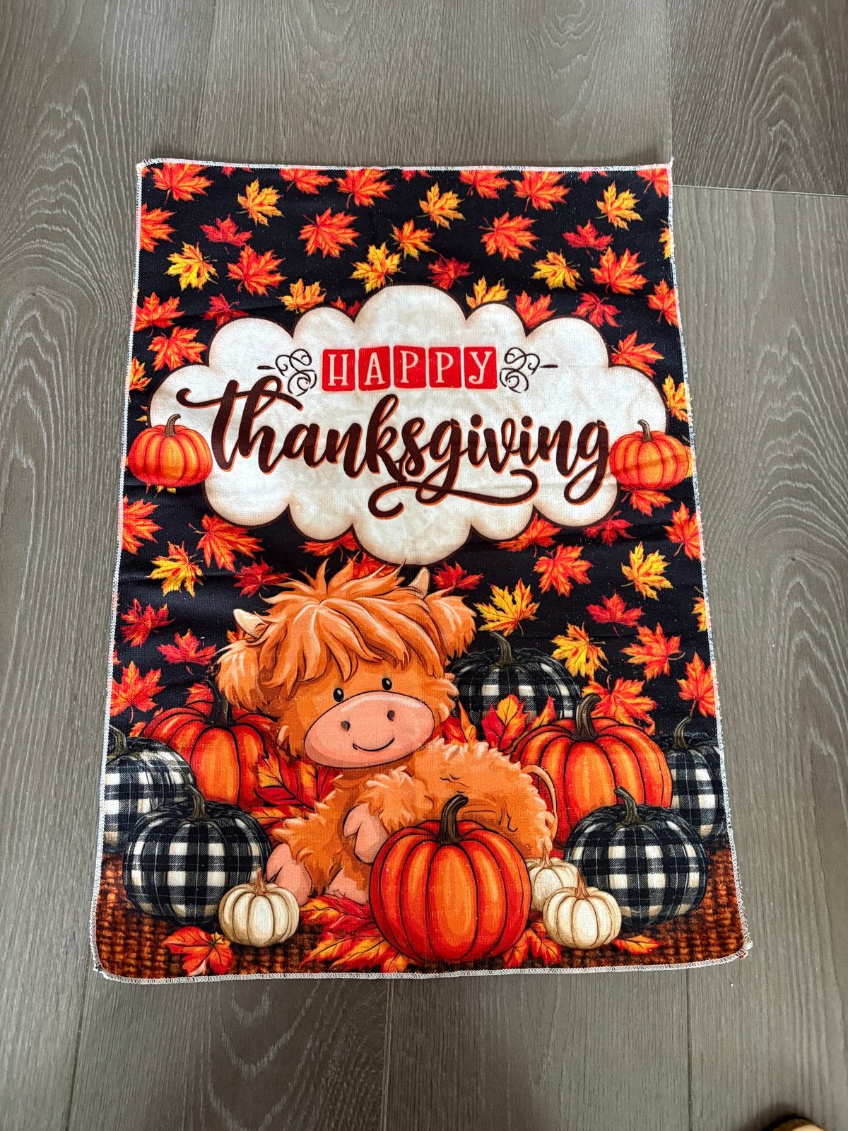 Nieuwe Keuken Gastendoek Happy Thanksgiving 45x66 cm, Overige typen, Ophalen of Verzenden, Nieuw, Meerkleurig