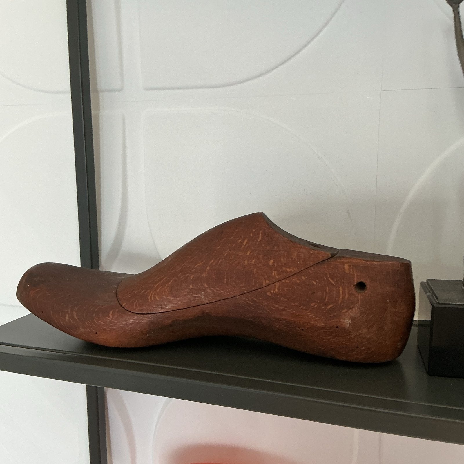 Vintage houten schoenleest - decoratief object, Antiek en Kunst, Ophalen of Verzenden