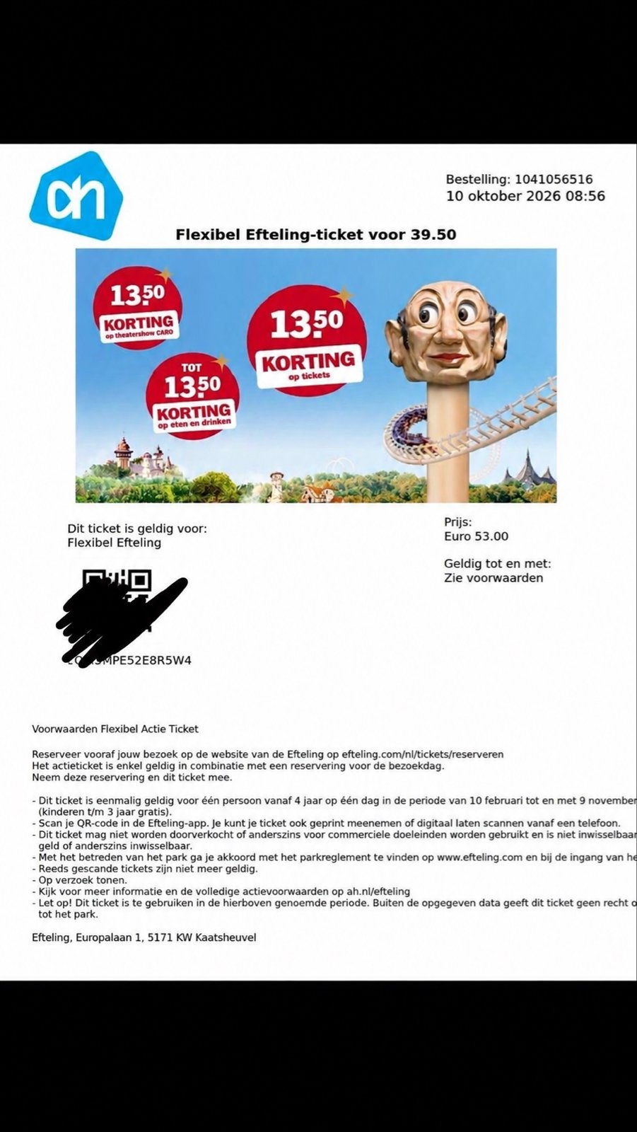 Efteling kaartjes