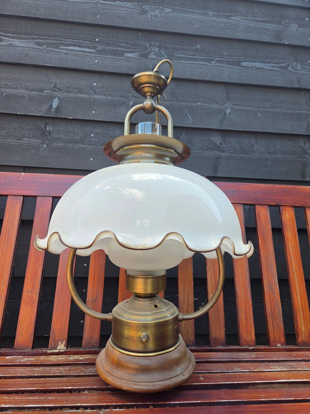 te koop antieke hanglamp, Ophalen