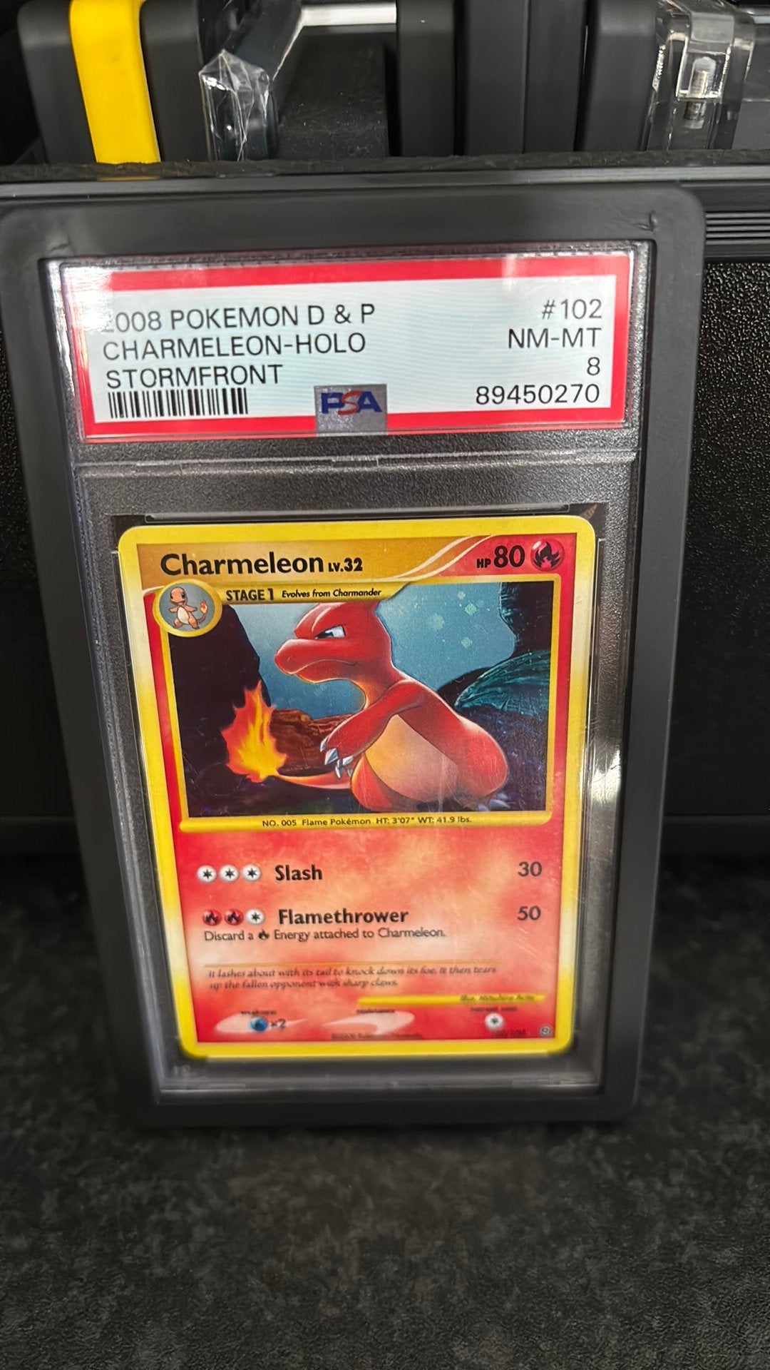 Charmeleon #102 Pokemon Stormfront PSA 8, Ophalen of Verzenden, Zo goed als nieuw