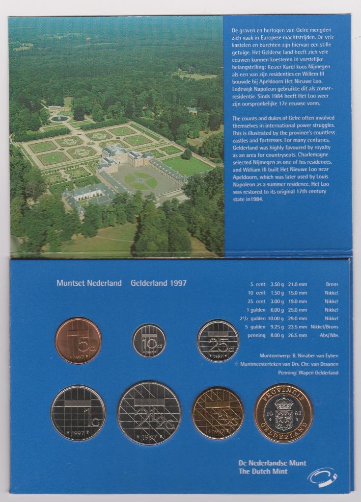 Officiële gulden munt jaarset uit 1997, Ophalen of Verzenden, Vóór koninkrijk, Overige waardes, Setje