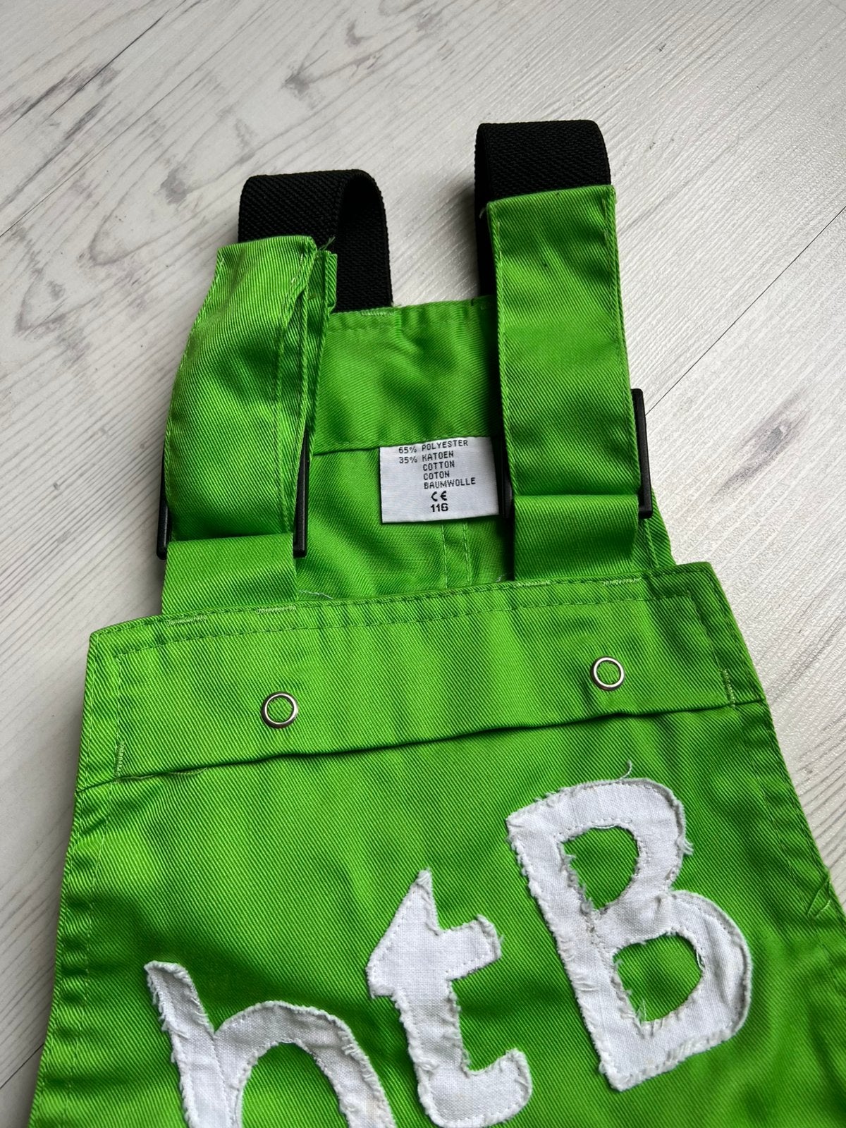 Carnaval Disney Cars Groene overall Chick Hicks 86-maat 116, Ophalen of Verzenden, Gebruikt, Jongen of Meisje