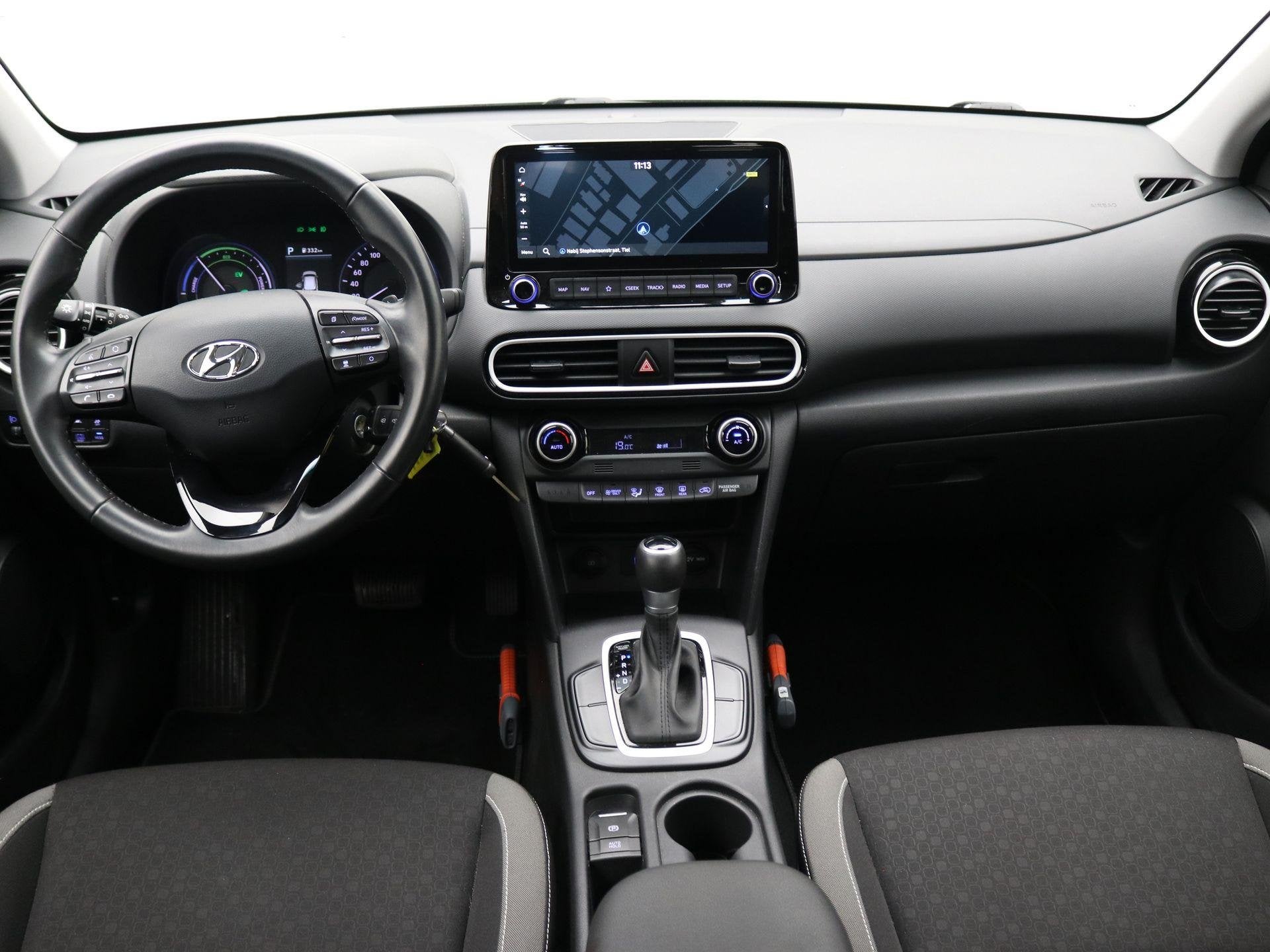 Hyundai Kona 1.6 GDI HEV Comfort / Adaptieve CC / Trekhaak /, Stof, Gebruikt, Euro 6, 2 kWh