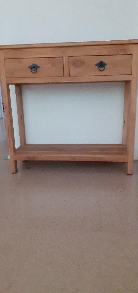 side table teak hout, Ophalen, Teakhout, Zo goed als nieuw, 25 tot 50 cm