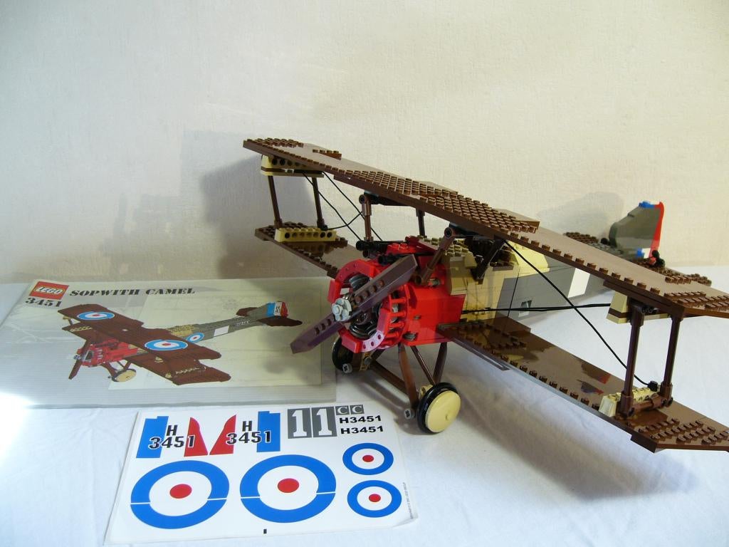 Lego Sculptures 3451 Sopwith Camel, Gebruikt, Overige thema's, Lego, Ophalen of Verzenden