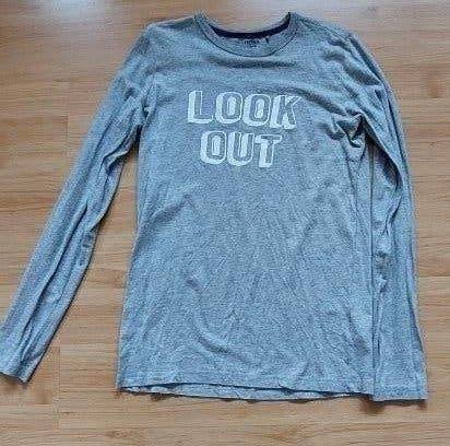 Grijze katoenen, coole Hema longsleeve maat 158/164: ZGAN, Ophalen of Verzenden, Zo goed als nieuw, Jongen, Shirt of Longsleeve