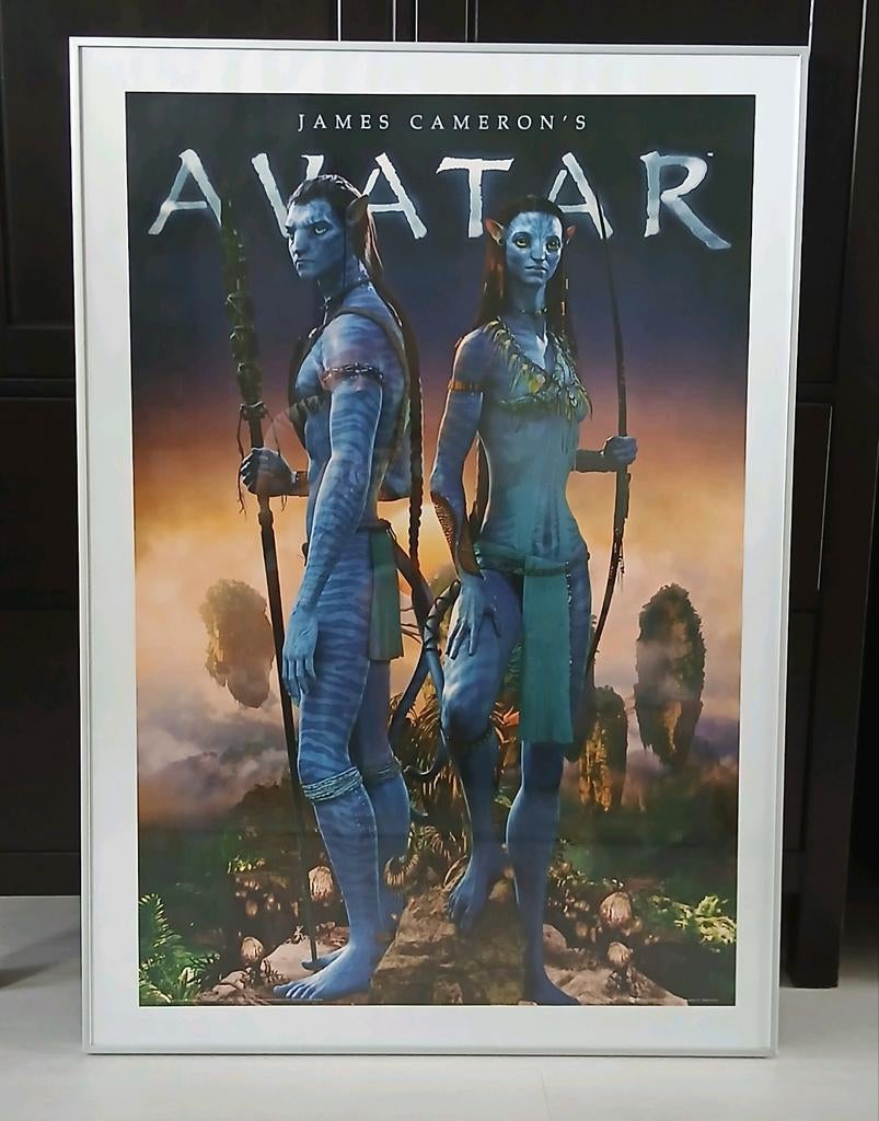 Film poster James Cameron's Avatar ingelijst 70 x 100, Ophalen, Rechthoekig Staand, Met lijst, Zo goed als nieuw
