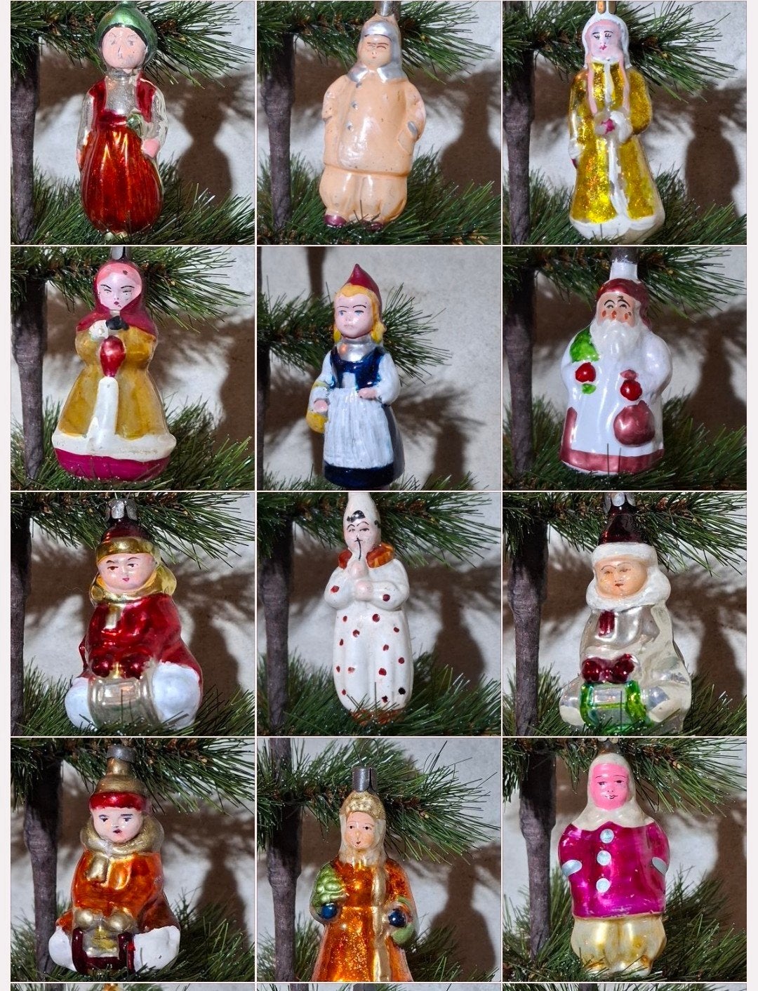 oude antiek vintage kerstballen sovjet unie ussr oostblok, Ophalen of Verzenden, N, T, V