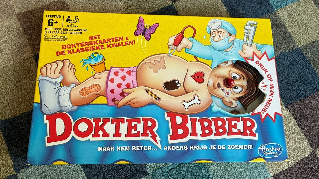 Dokter Bibber spel - Klassiek gezelschapsspel, Een of twee spelers, Ophalen of Verzenden, Gebruikt