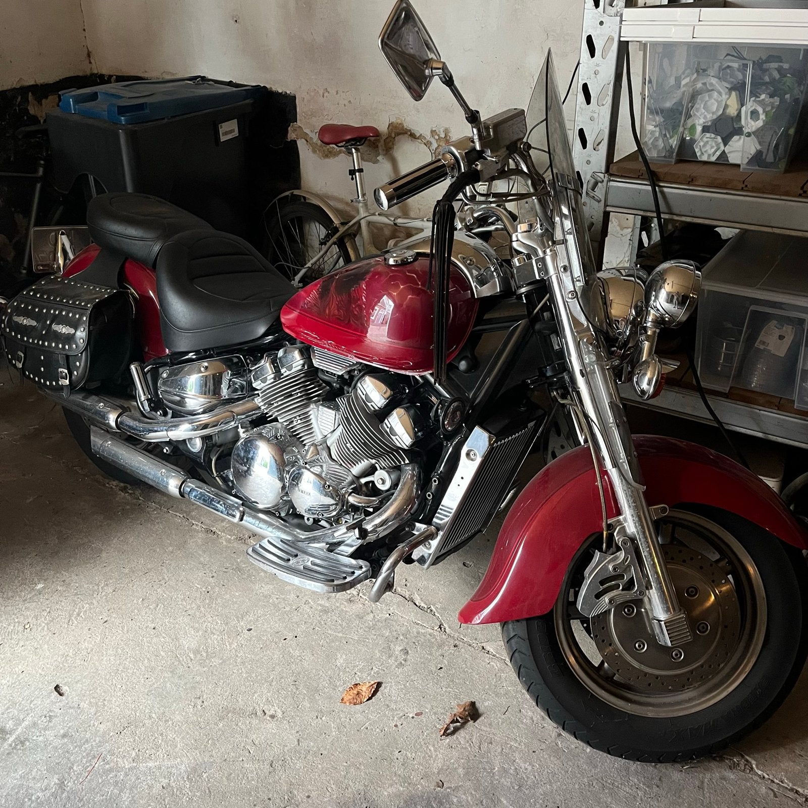 Yamaha Royal Star Chopper met airbrush en extra onderdelen