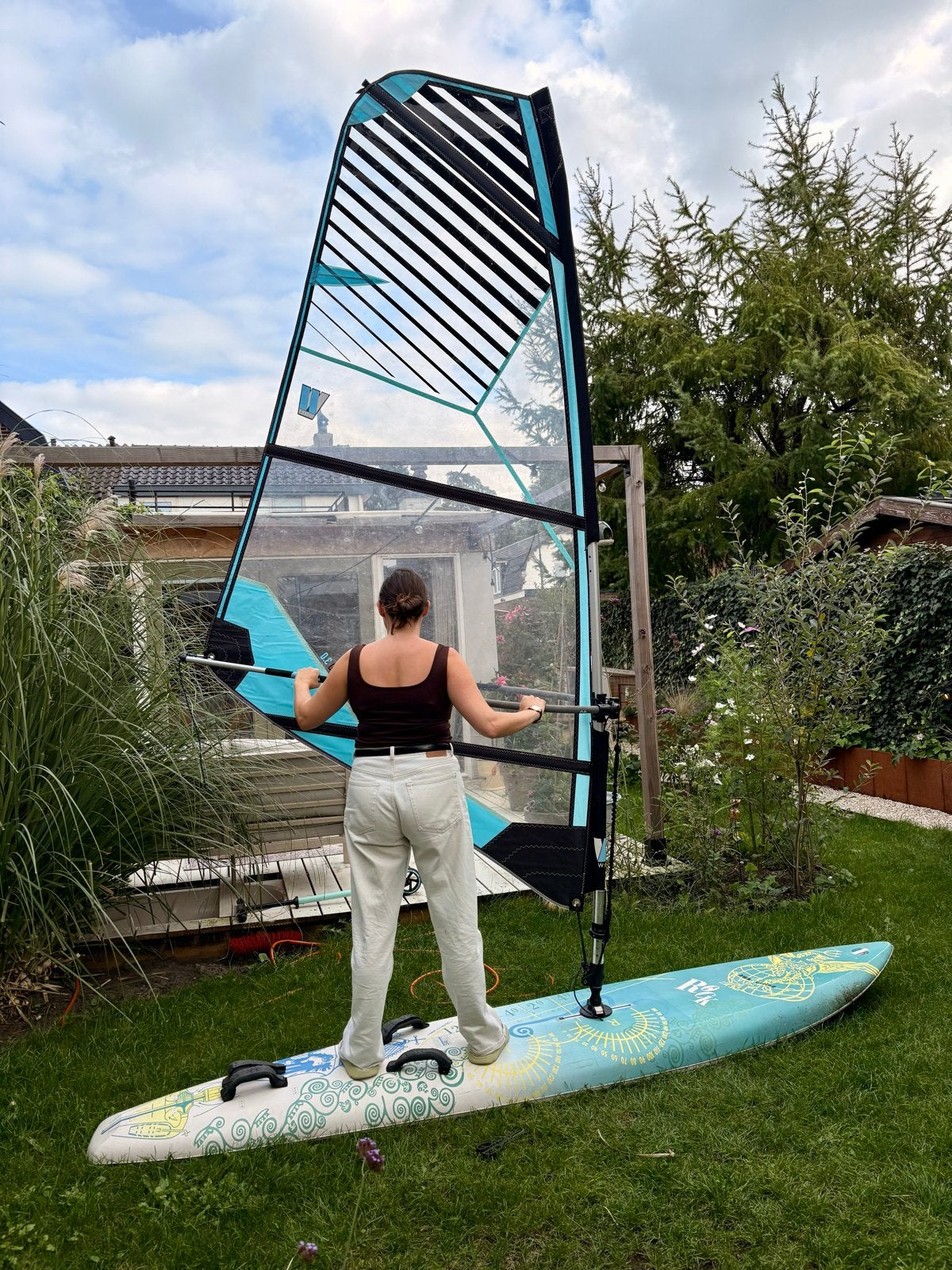 Big Astro Rock windsurfset met kinderzeil 3.0m², Watersport en Boten, Gebruikt, Met giek, Minder dan 250 cm, Minder dan 3.5 m²