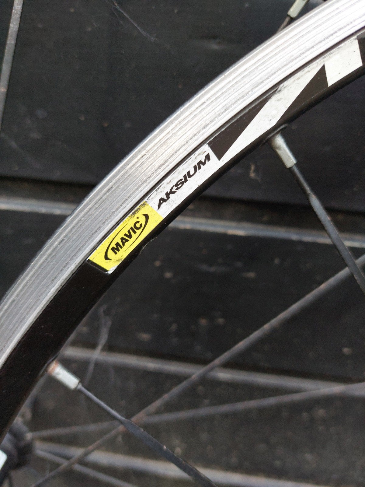 Mavic wielset (voorwiel goed, achterwiel beschadigd), Gebruikt, Aluminium, Mavic, Racefiets