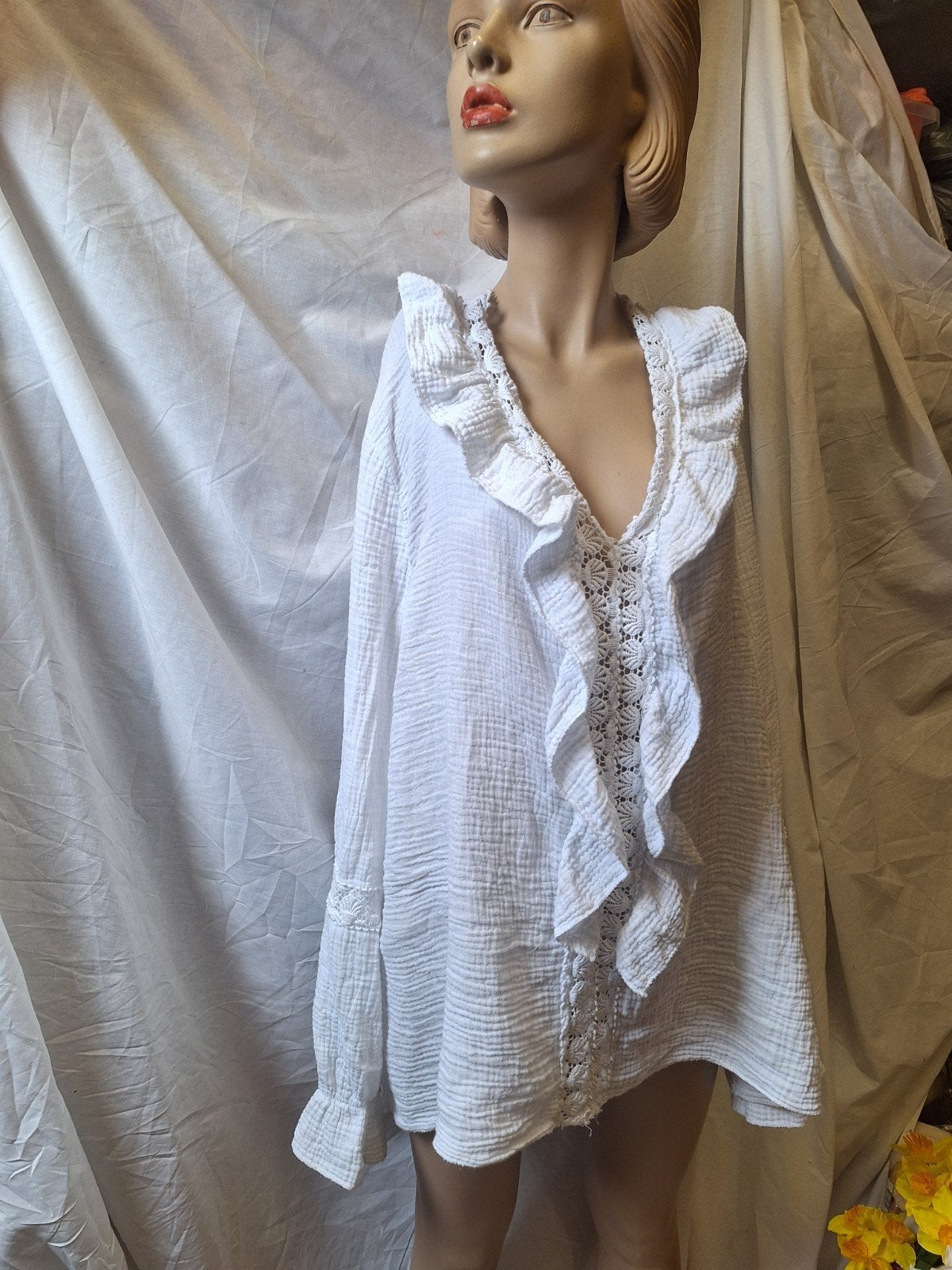 Nieuwe witte blouse, Ophalen of Verzenden, Nieuw, Maat 46/48 (XL) of groter, Wit