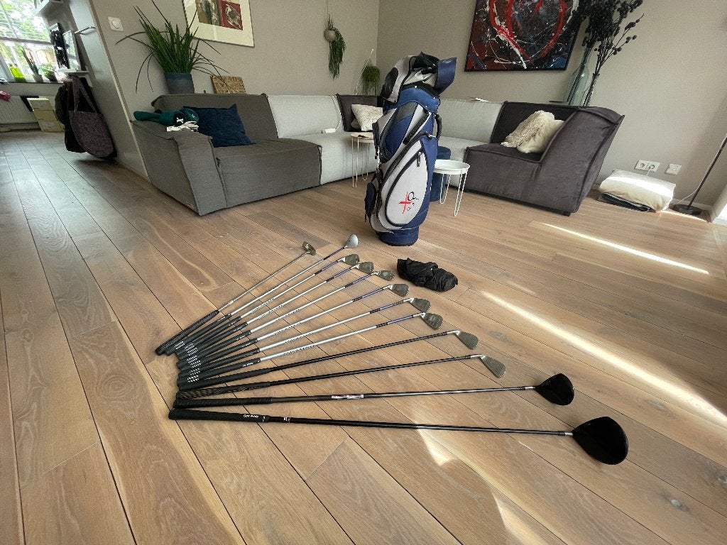 Golfset met tas en regenhoes, Ophalen, Gebruikt, Set, Overige merken
