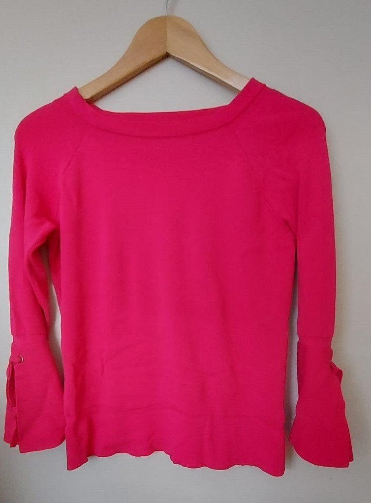 Roze trui met strikdetails van Question - Maat M, Maat 38/40 (M), Ophalen of Verzenden, Zo goed als nieuw, [QUESTION?]
