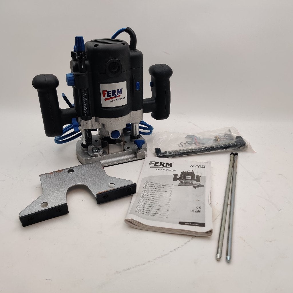 Ferm Bovenfrees FBF-1200 nnu voor €49.99, Doe-het-zelf en Verbouw, Gereedschap | Freesmachines, F, F, Ophalen of Verzenden, Zo goed als nieuw