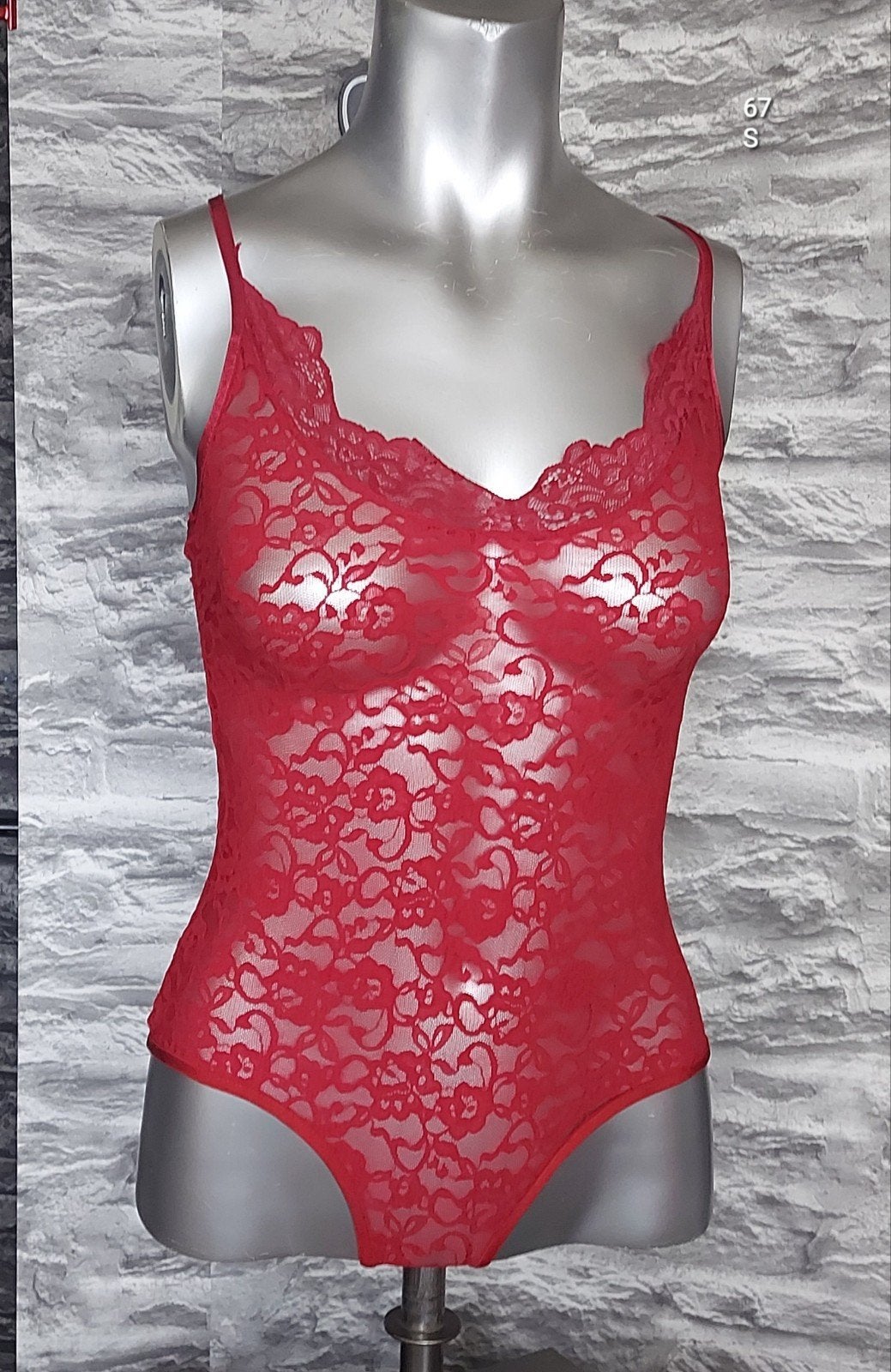 Rode Kanten Body - Sexy Lingerie, Onbekend, Ophalen of Verzenden, Rood, Body of Korset