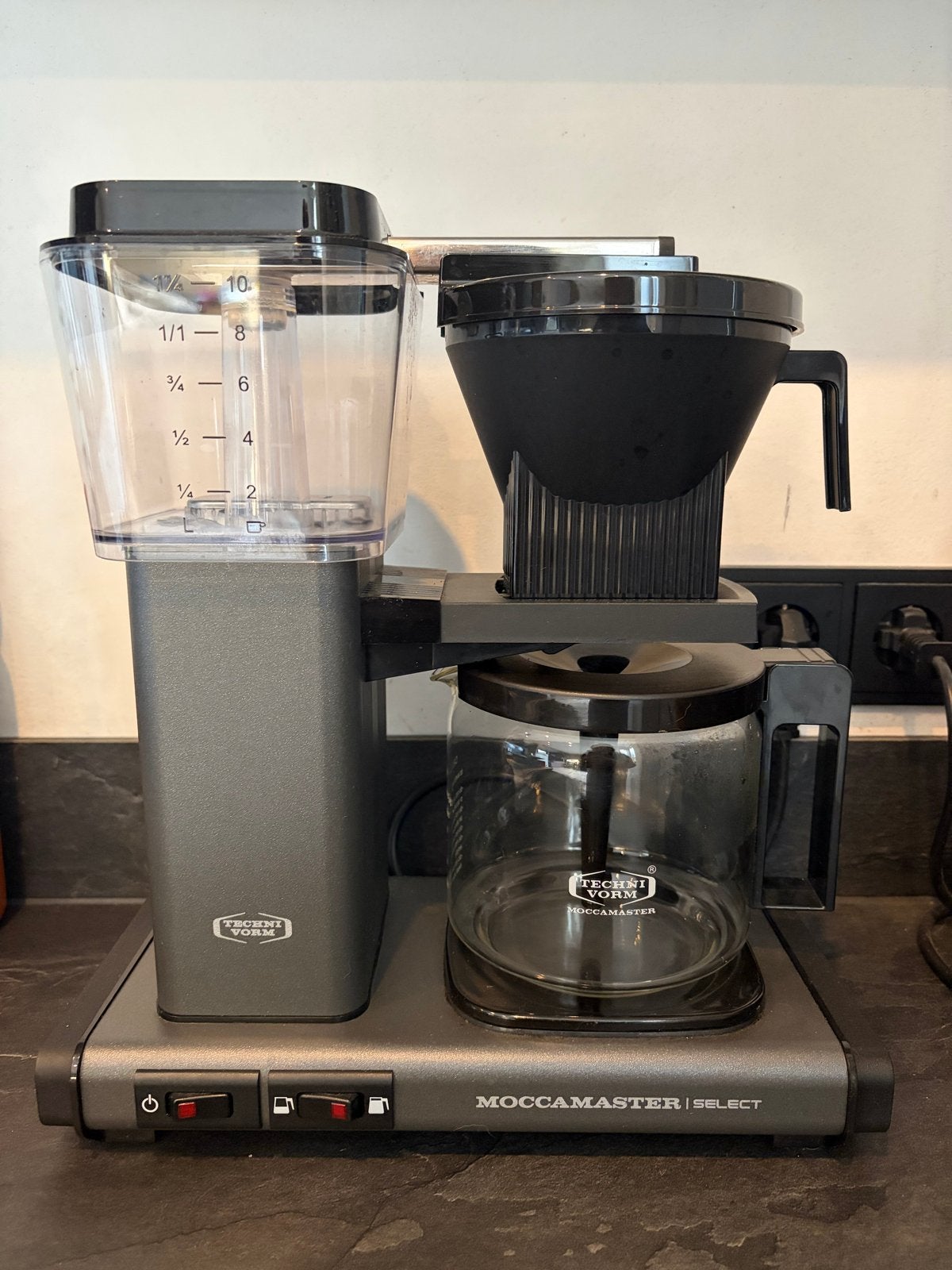 Moccamaster Select Koffiezetapparaat, Ophalen, Afneembaar waterreservoir, Gebruikt, 10 kopjes of meer