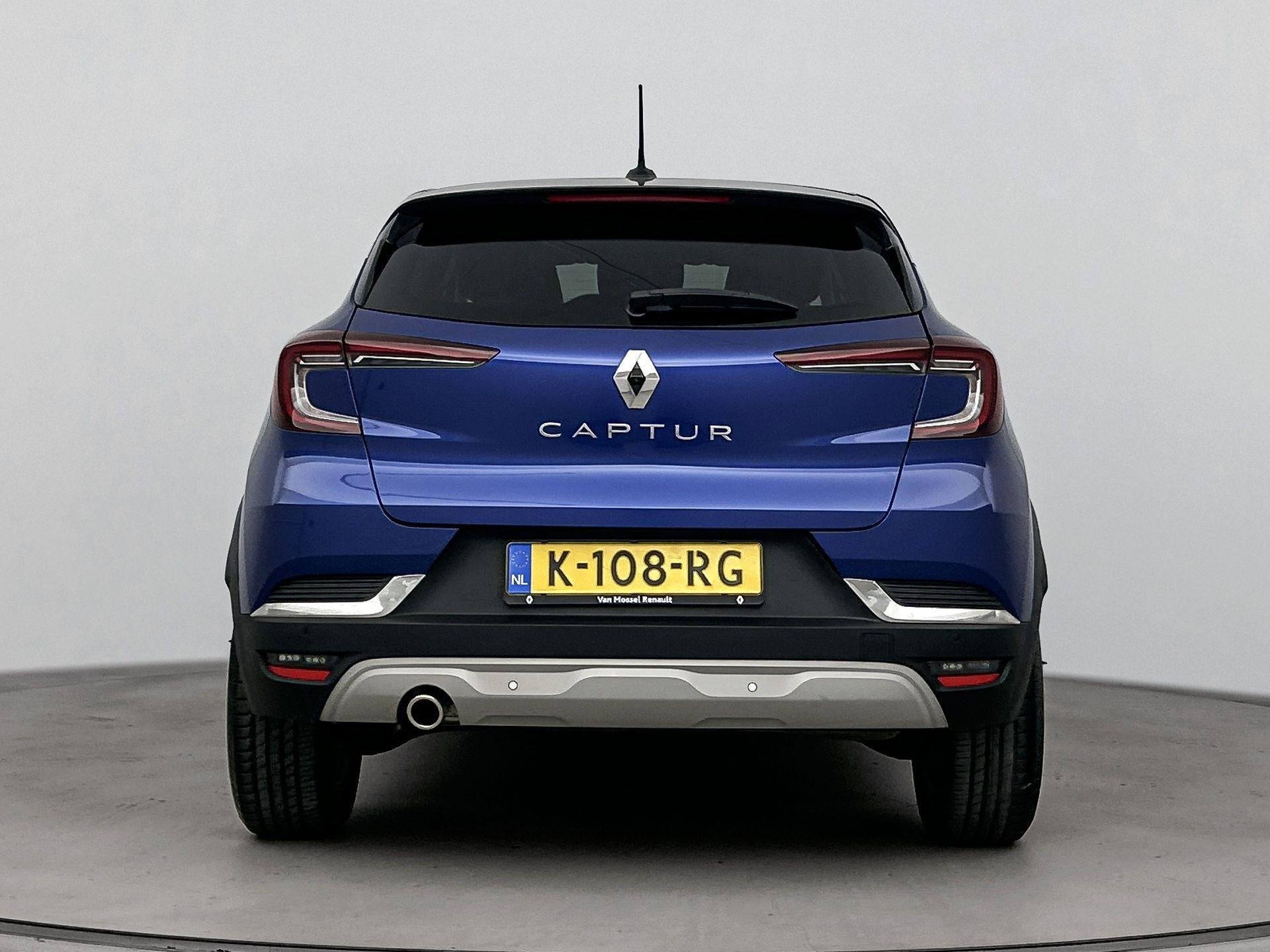Renault Captur 1.0 TCe Intens 90PK | Navigatie | Achteruitri, Auto's, Gebruikt, Euro 6, Blauw, Leder en Stof