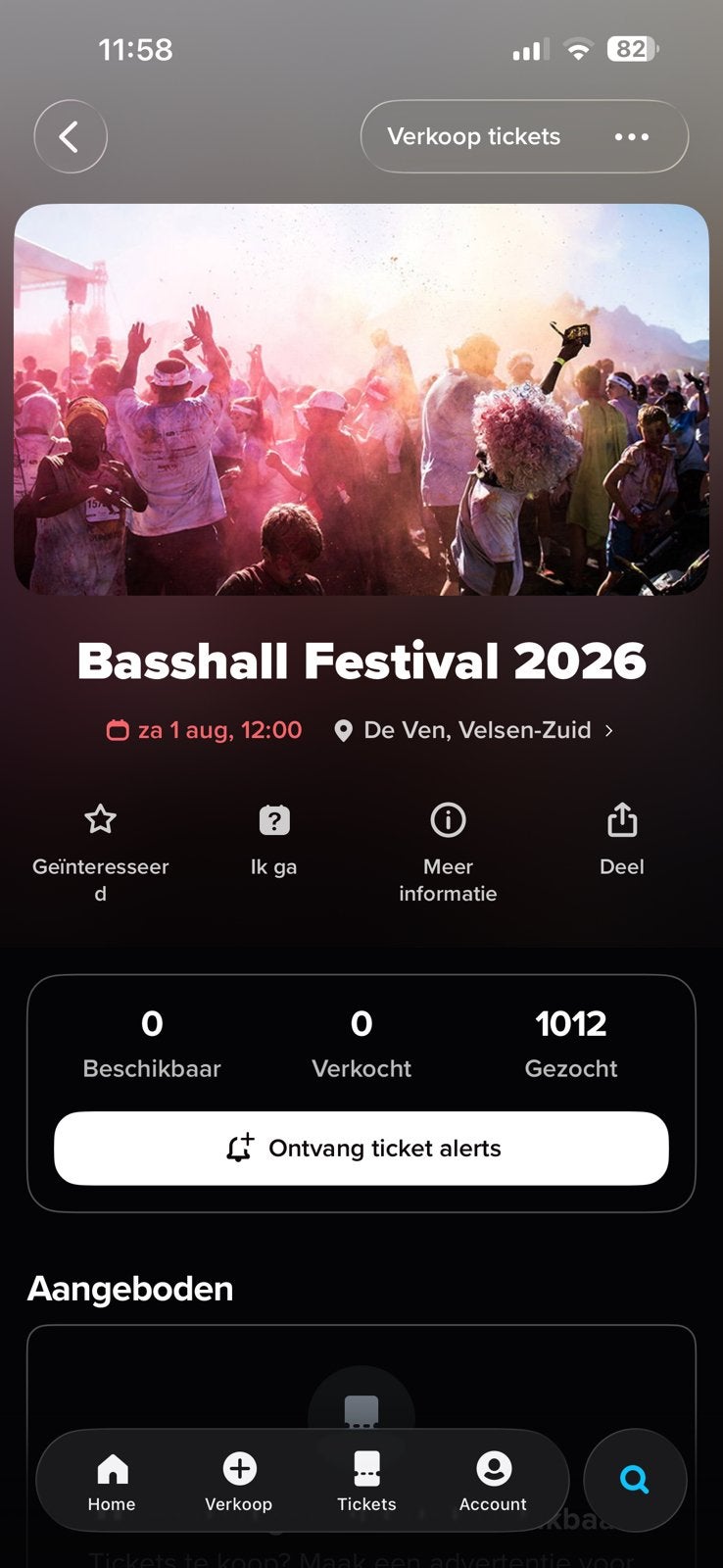 Basshall fest Spaarnwoude zaterdag 1 augustus 2026 €160pp, Drie personen of meer
