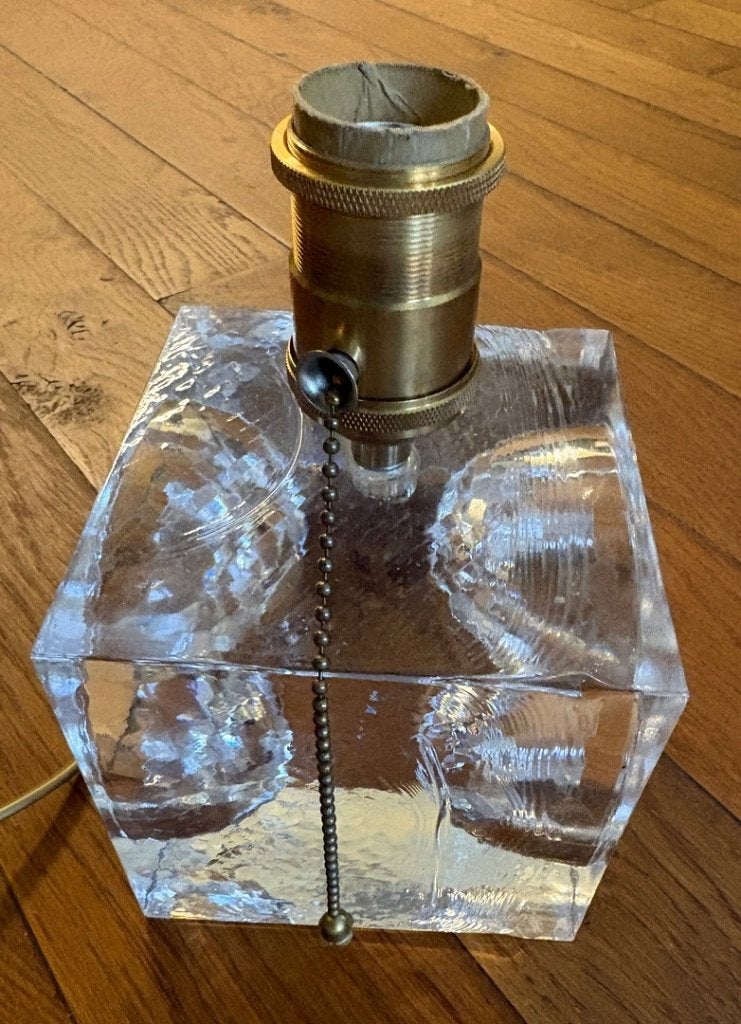 Schemerlamp kubus Floris Meydam Glasfabriek Leerdam, Design, E27 (groot), Ophalen of Verzenden, Sfeerlamp