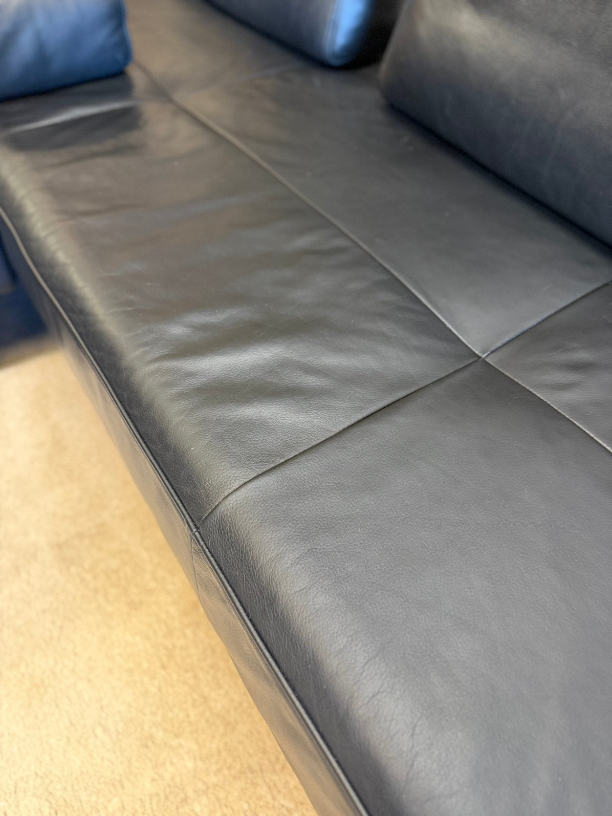 Foto 10 van Design leren hoekbank bankstel zwart leer Rolf Benz Dono