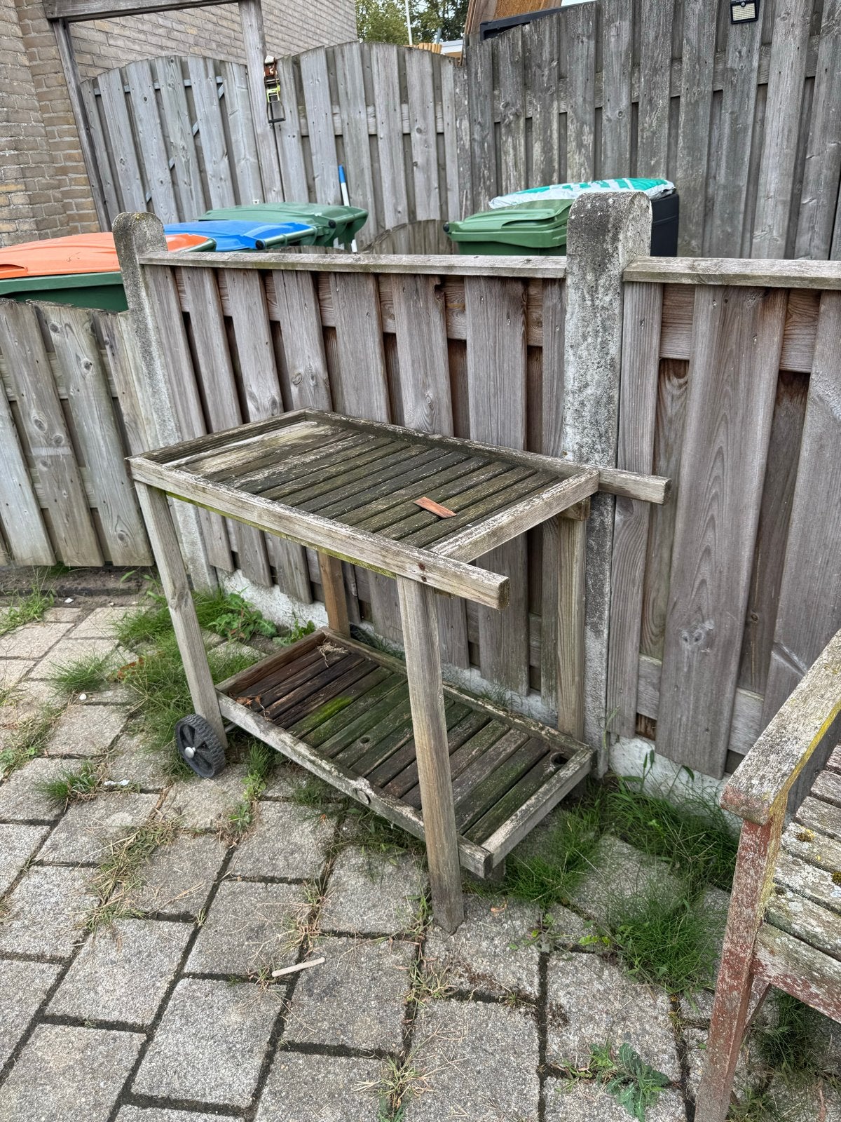 Trolley opknapper - Houten serveerwagen voor buiten, Tuin en Terras, Ophalen, Gebruikt