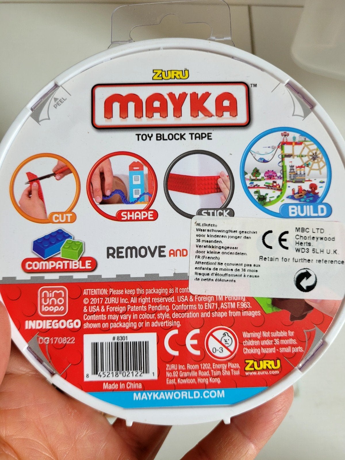 ZURU MAYKA Toy Block Tape - Rood (Nieuw), Ophalen of Verzenden
