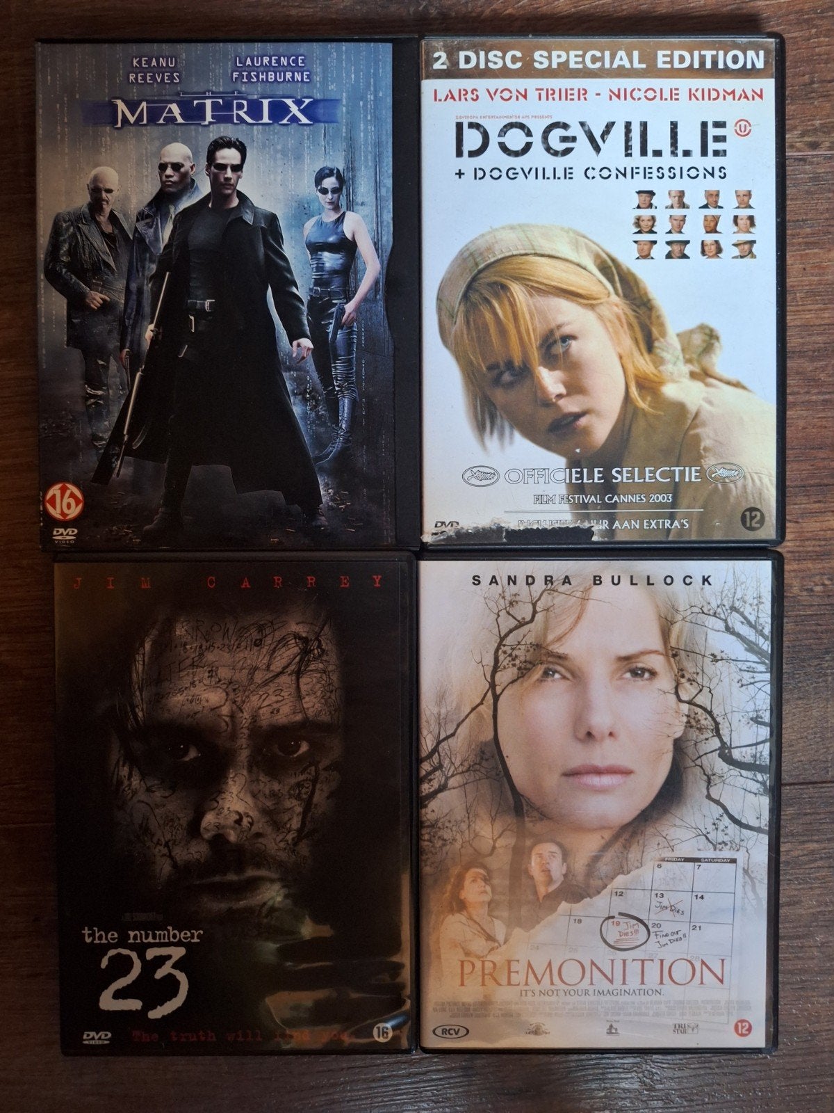DVD-collectie:The Matrix, Dogville, The Number 23, Premoniti, Cd's en Dvd's, Vanaf 16 jaar, Science Fiction en Fantasy, Ophalen of Verzenden