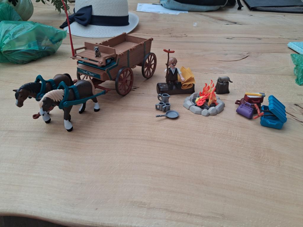 Playmobil 9477 Spirit Lucky's vader en wagen, Ophalen of Verzenden, Zo goed als nieuw, Complete set