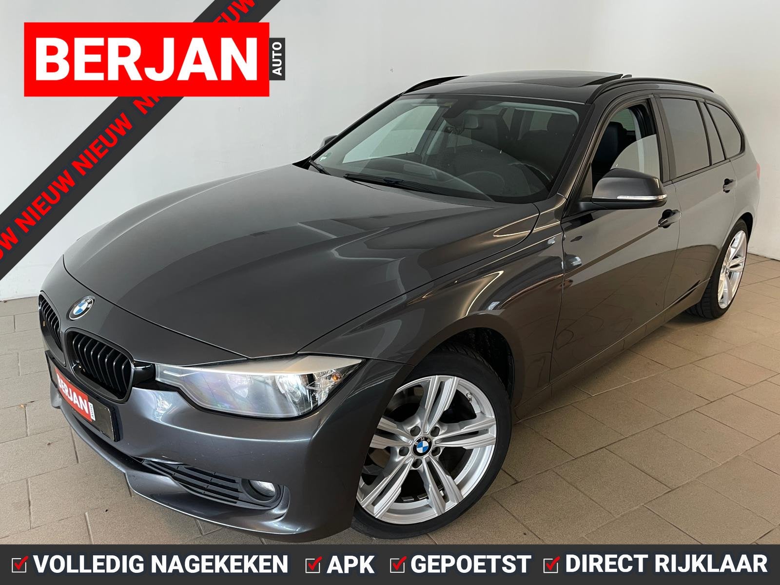 BMW 3 Serie Touring 318d xDrive Executive PANORAMADAK AIRCO, Auto's, Automatische klimaatregeling, Euro 5, 1535 kg, Leder