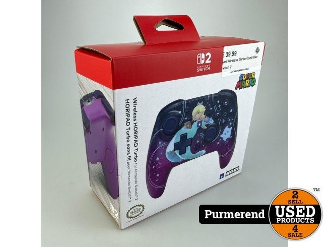Turtle Beach Rematch Wireless Rosalina Controller Switch 2, Nintendo, Zo goed als nieuw, Support@nintendo.com, 11-1 Hokotate-cho, Kamitoba, Minami-ku
Kyoto 601-8501
Japan