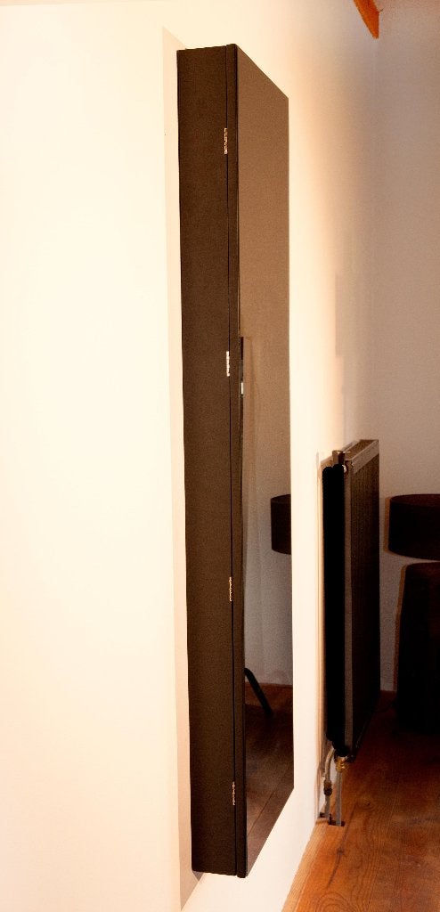 Accessoirekast met spiegel en slot, hangend model. Nieuw, Ophalen, Nieuw, Zwart, Met slot