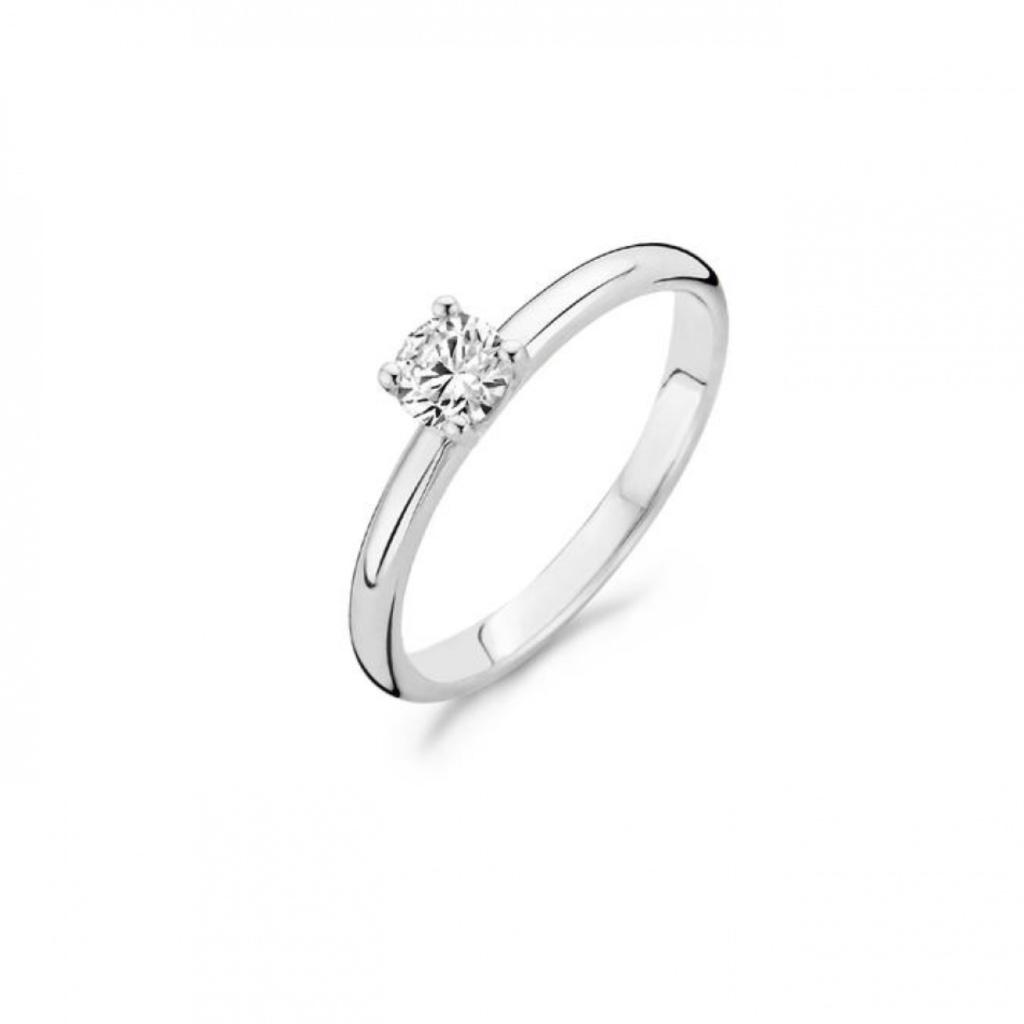 BLUSH 1133WZI WITGOUDEN RING MET ZIRKONIA, Info@juwelier-van-soest.nl, Nieuw, Ophalen of Verzenden, Juwelier van Soest