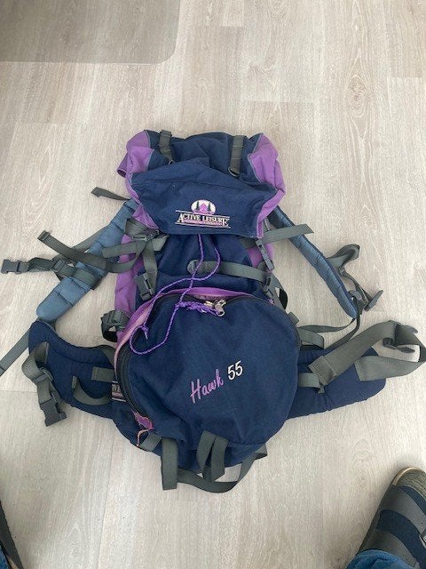 Rugzak Hawk 55 liter Active Leisure, Gebruikt, 25 tot 40 cm, Trekking, 60 cm of meer