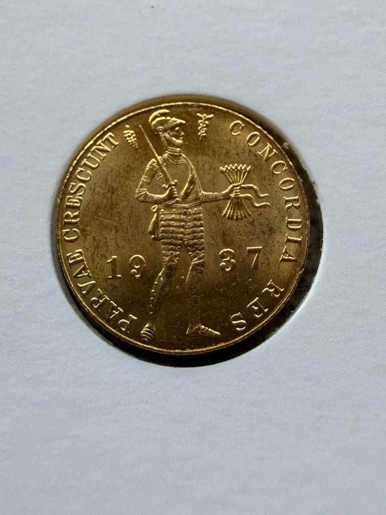 Gouden dukaat 1937, Koningin Wilhelmina, Losse munt, Goud, Overige waardes