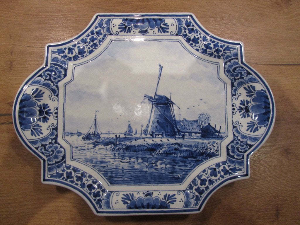 Porceleyne Fles plaquette met molen, Antiek en Kunst, Ophalen of Verzenden