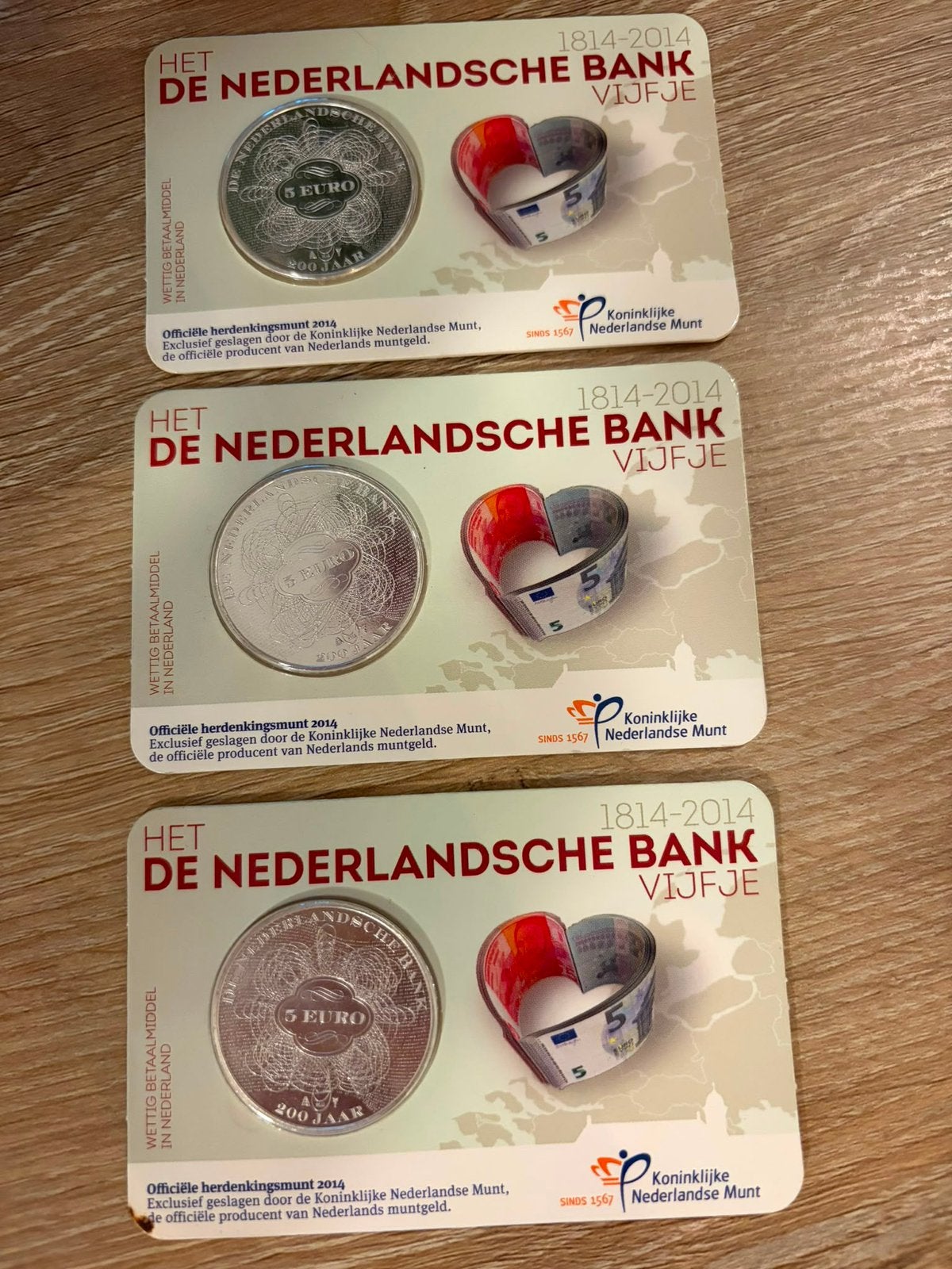 De nederlandsche bank vijfje, Ophalen, Nederland, Munten