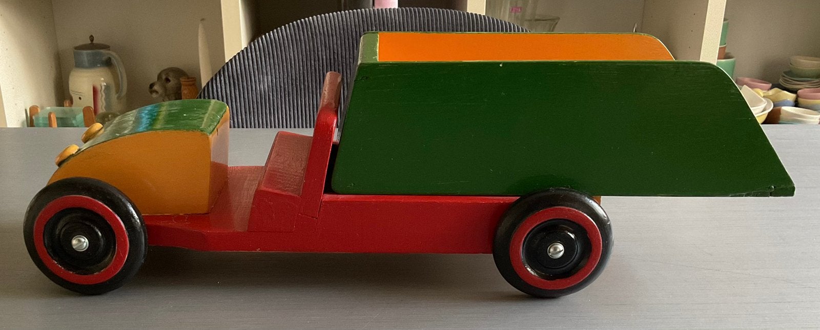 Vintage Thedo Culemborg houten speelgoed kiepwagen no. 178, Ophalen of Verzenden, Zo goed als nieuw