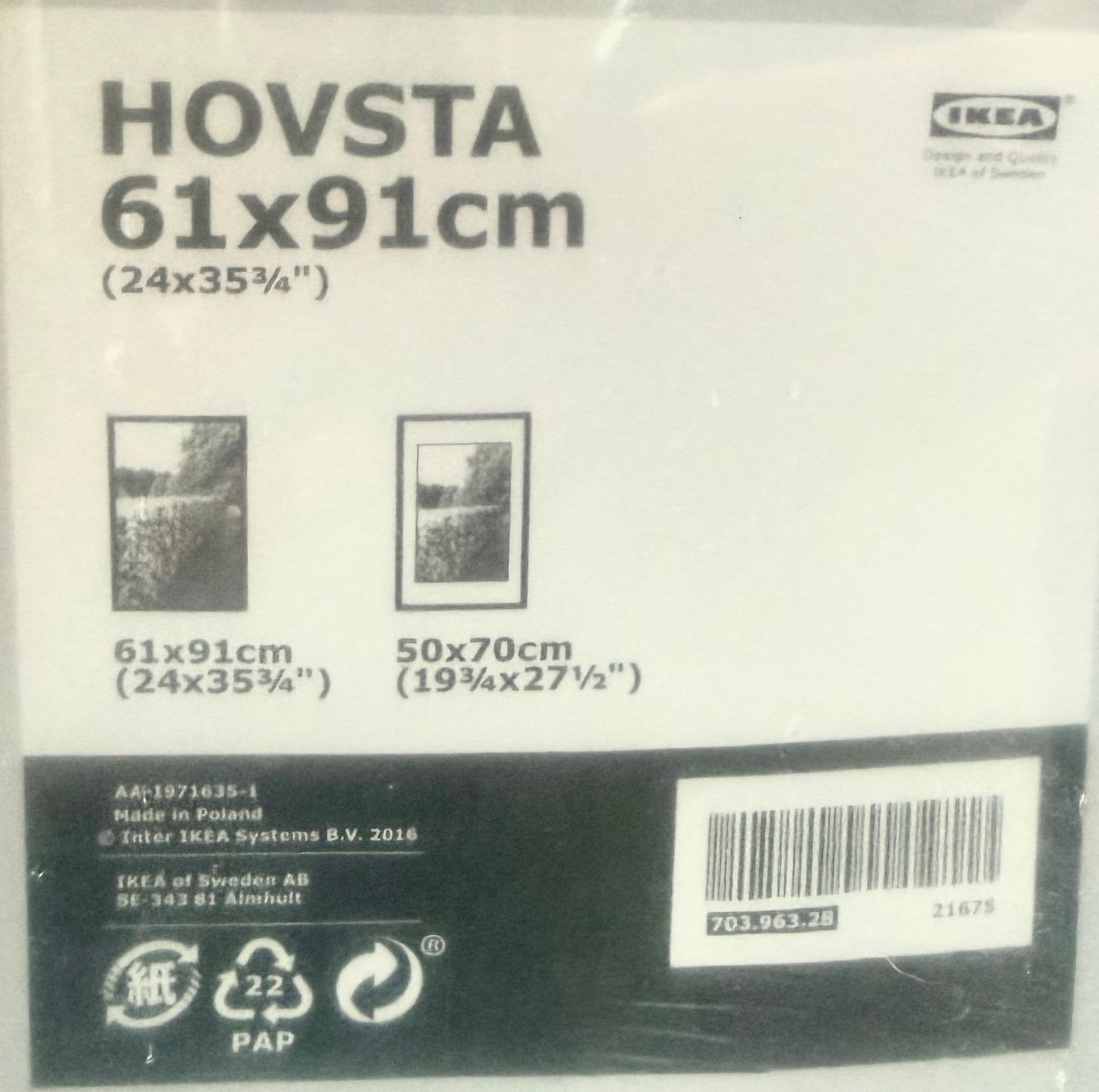 Nieuwe IKEA HOVSTA fotolijst 61x91cm, zwart, Ophalen, Nieuw, 75 cm of meer, 50 tot 75 cm