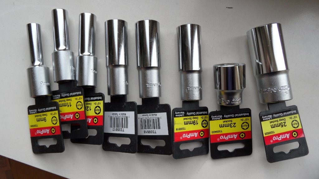 Ampro 9 11 12 18 23 25 lange dop 1/2 deep socket NIEUW, Ophalen of Verzenden, Nieuw