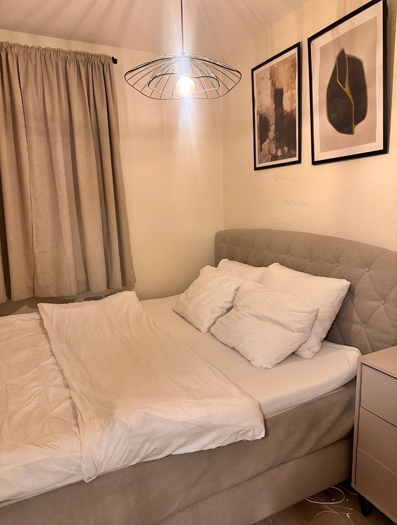 Boxspring, Huis en Inrichting, Ophalen, Gebruikt, Tweepersoons, Grijs