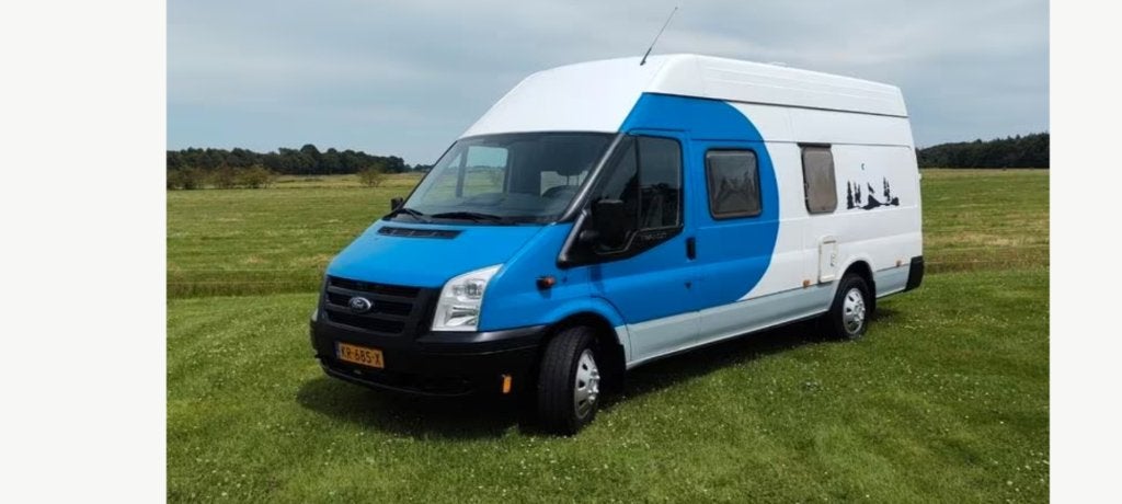 Ford Transit Buscamper 2 persoons 6,5 meter instapklaar, Chemisch toilet, Buscamper of Camperbus, Ford, Tot en met 2