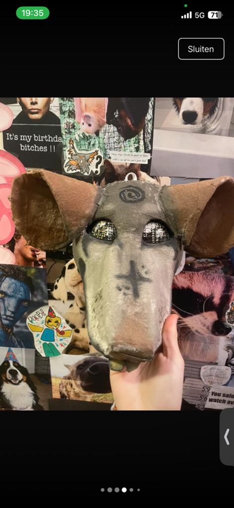 Therian/furry mask, Ophalen of Verzenden, Gebruikt, Overige typen