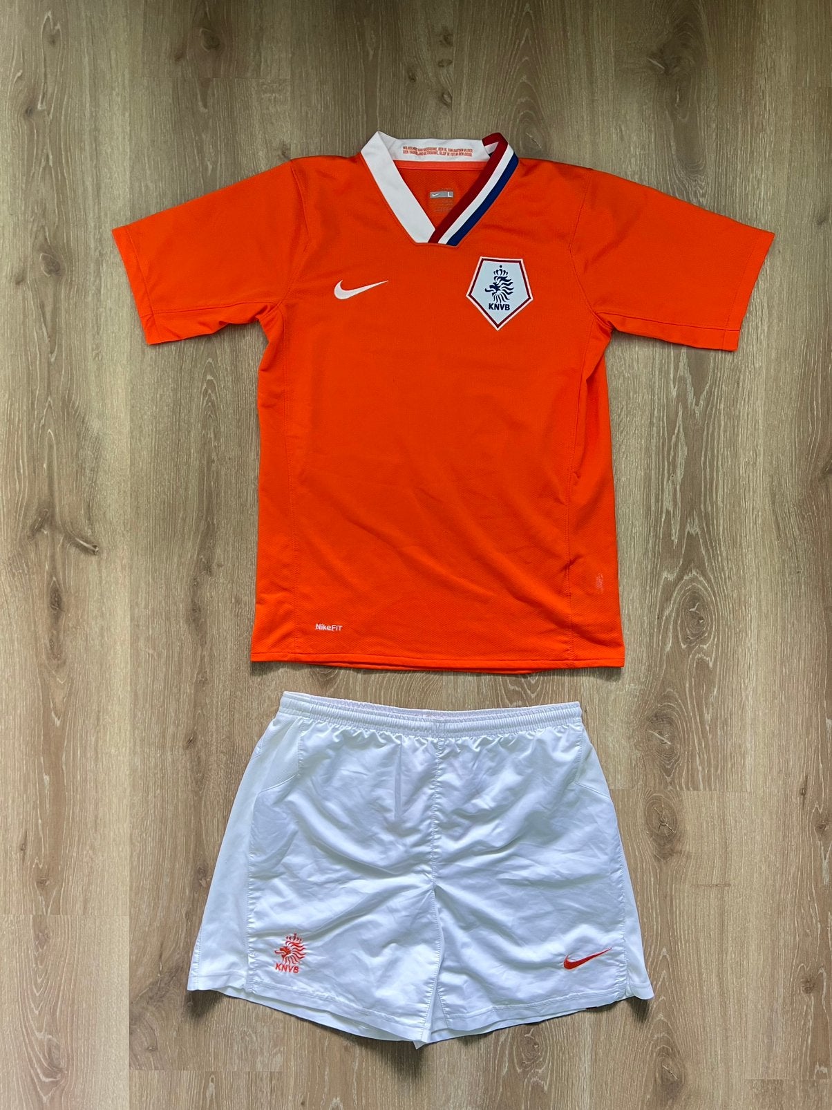 Vintage Nederlands elftal thuistenue Nike 08/10 Maat 152-158, Gebruikt, Jongen of Meisje, Sport- of Zwemkleding, Ophalen of Verzenden