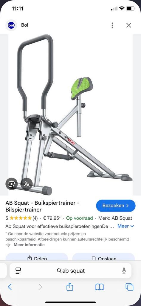 Ab squit buikspier bilspieren fitnis aparaat, Aluminium, Ophalen of Verzenden, Zo goed als nieuw, Buik